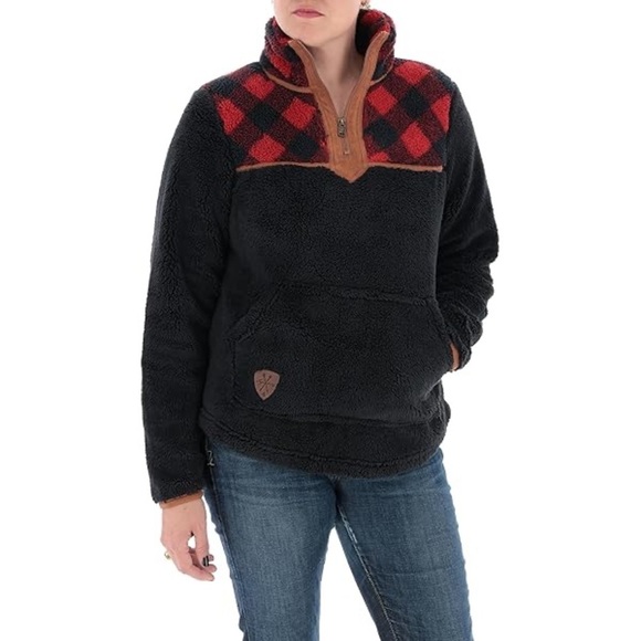 Legendary Whitetails Jackets & Blazers - Legendary Whitetails buffalo plaid fleece quarter zip jacket